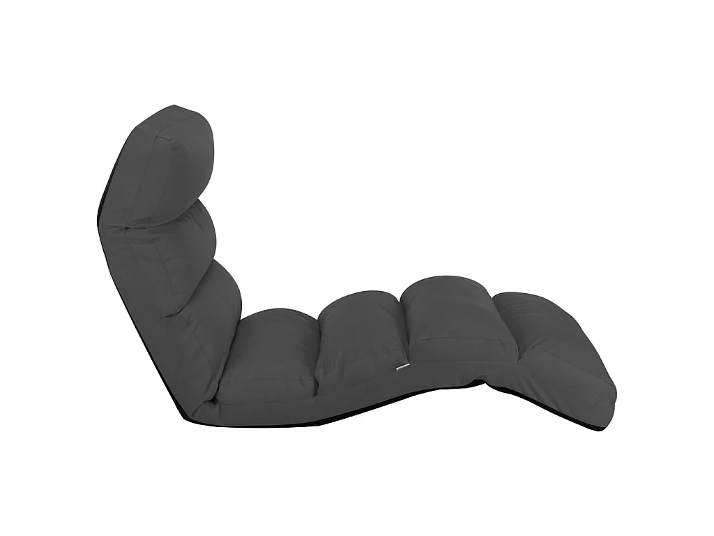 Vloerstoel inklapbaar kunstleer antraciet NL437470