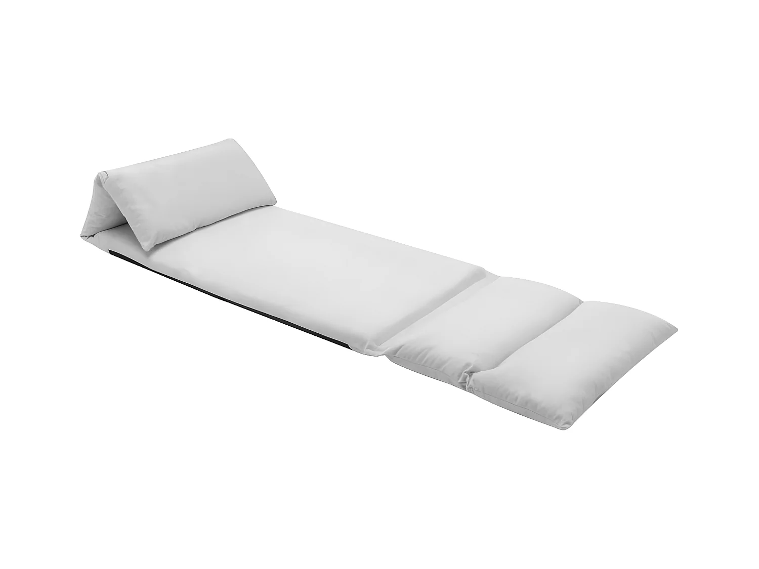 Fauteuil relax pliable de sol Gris clair Microfibre SEF35776