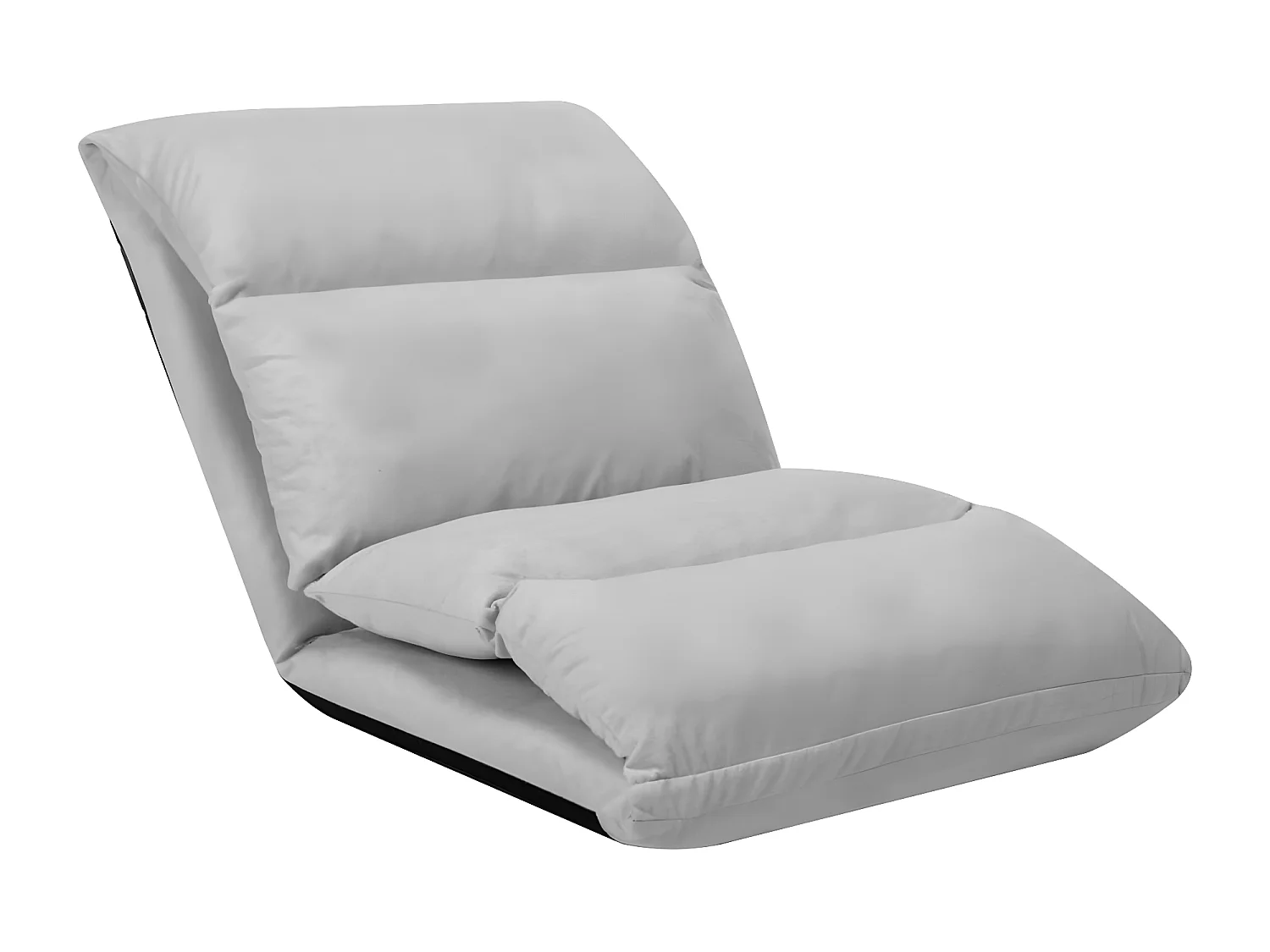 Sillón reclinable de suelo plegable microfibra gris claro ES19329