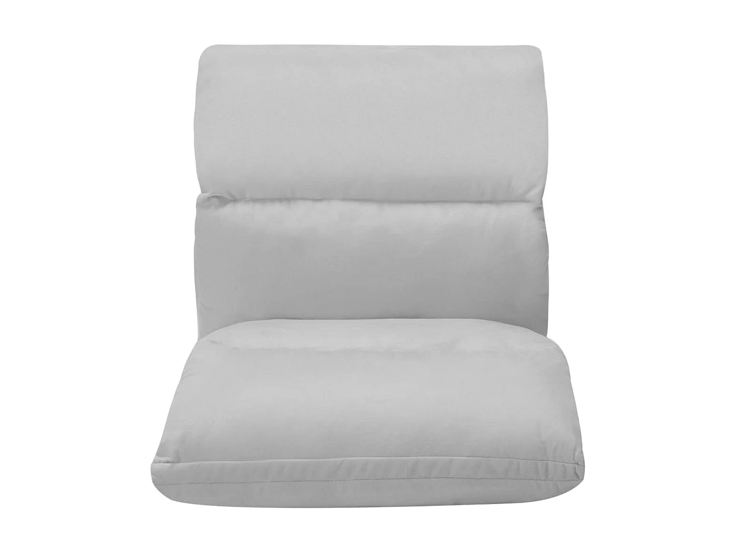 Sillón reclinable de suelo plegable microfibra gris claro ES19329