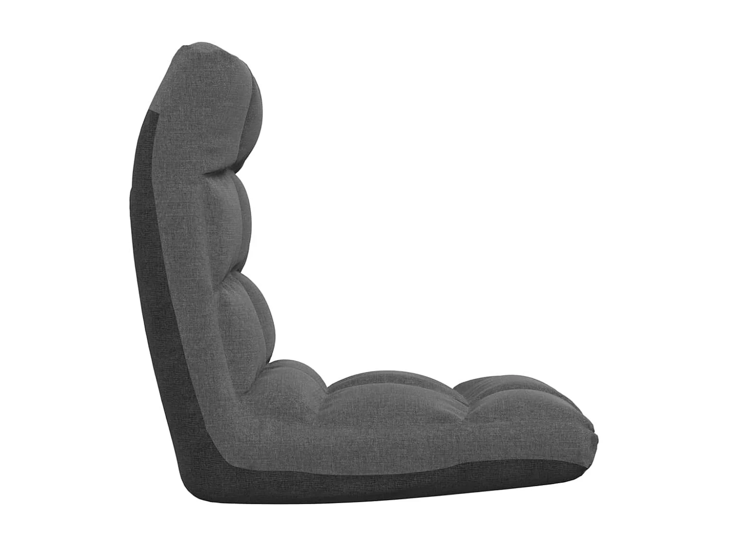 Fauteuil pliable de sol confort Gris foncé Tissu SEF23668