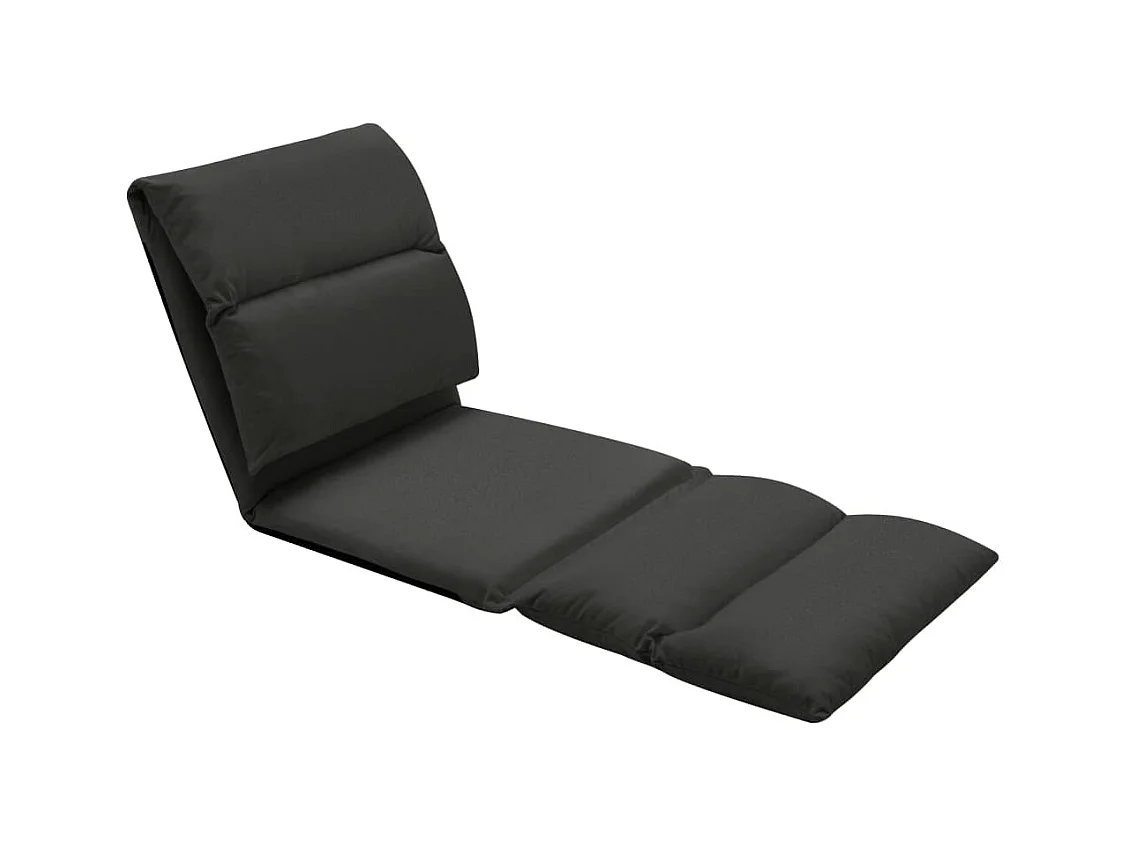 Sillón reclinable de suelo plegable microfibra negra ES61082