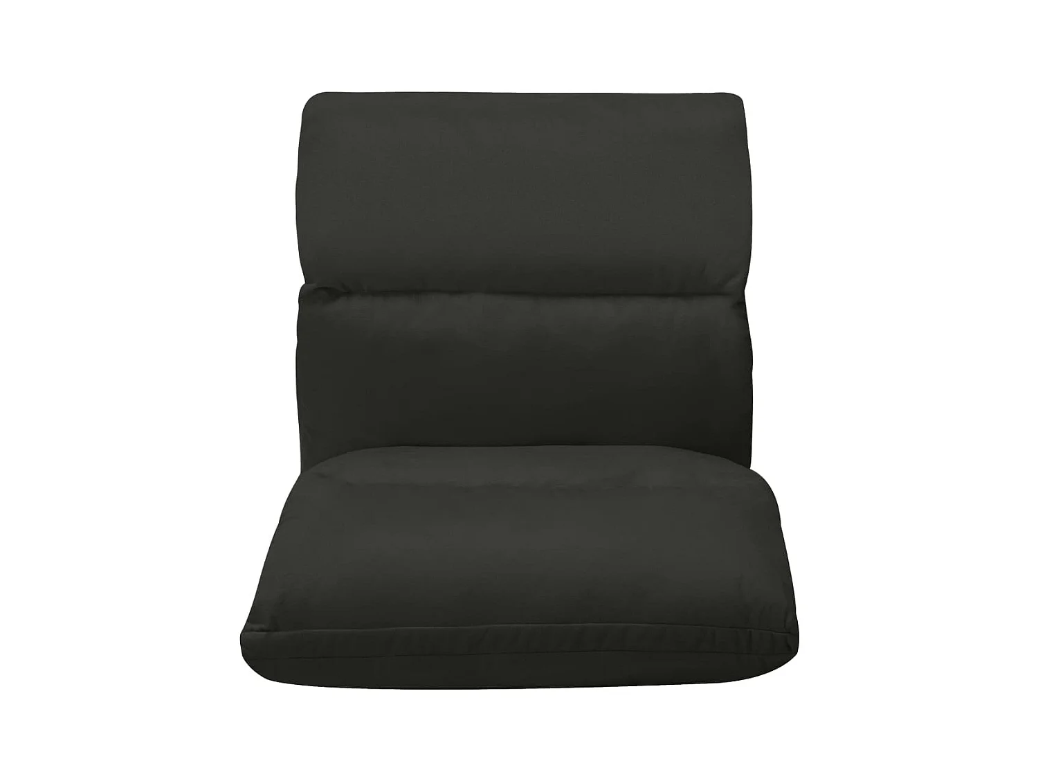 Sillón reclinable de suelo plegable microfibra negra ES61082