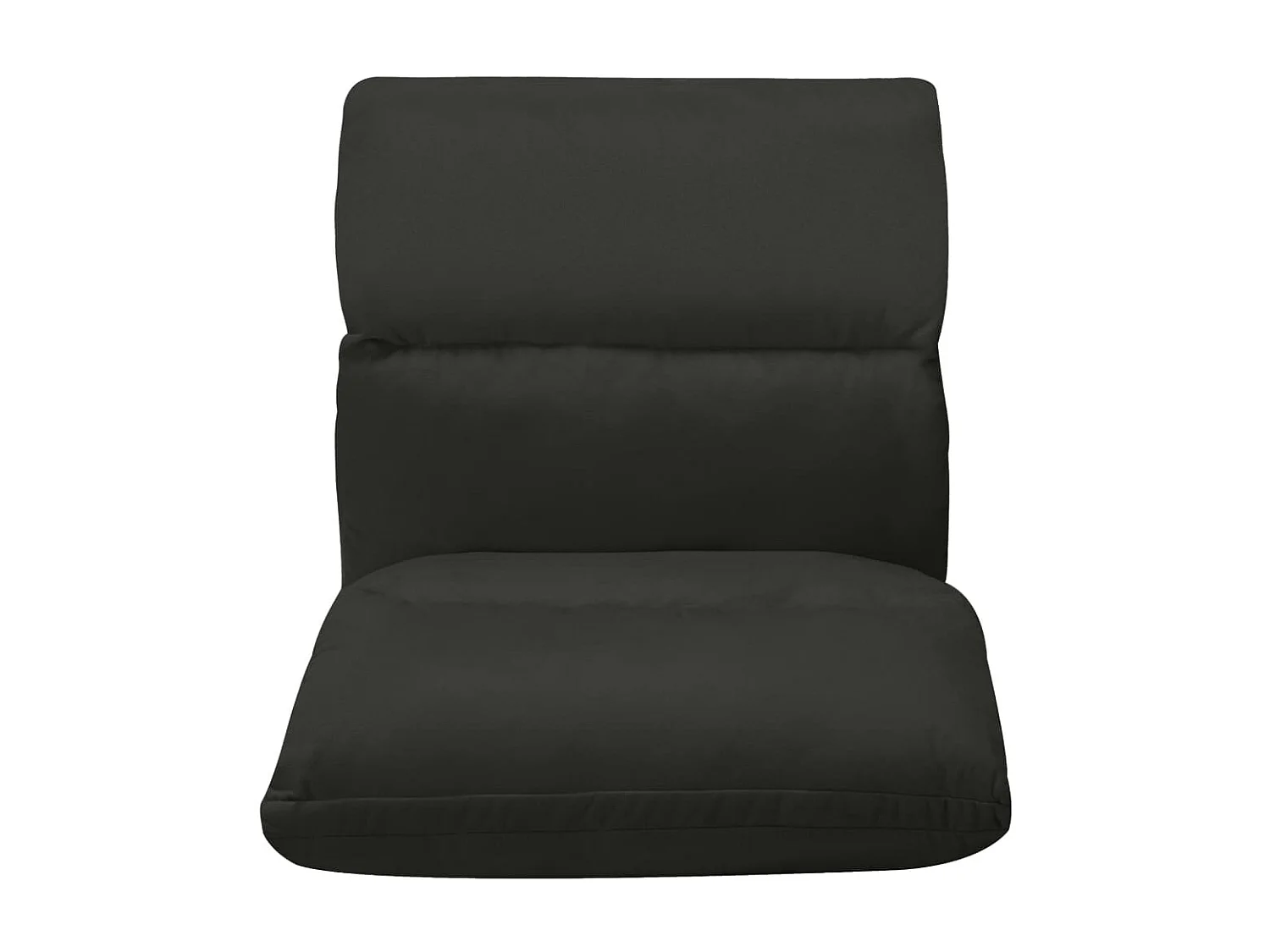 Fauteuil relax pliable de sol Noir Microfibre SEF11753