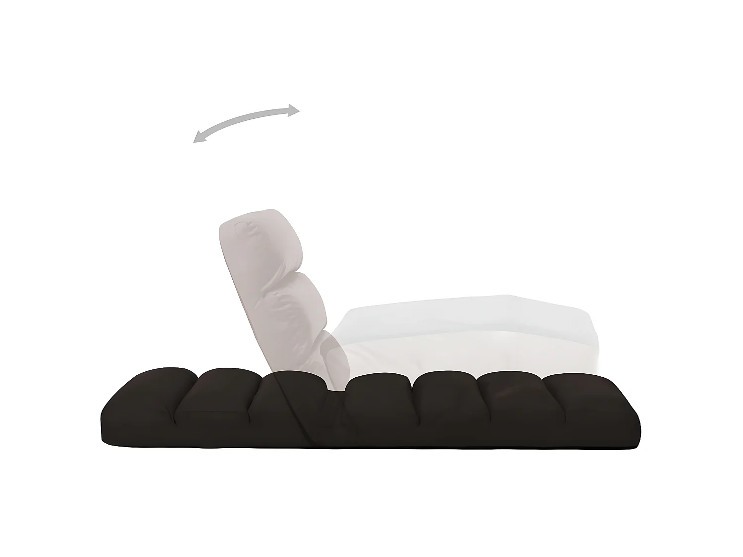 Fauteuil relax pliable de sol Marron Similicuir SEF96651