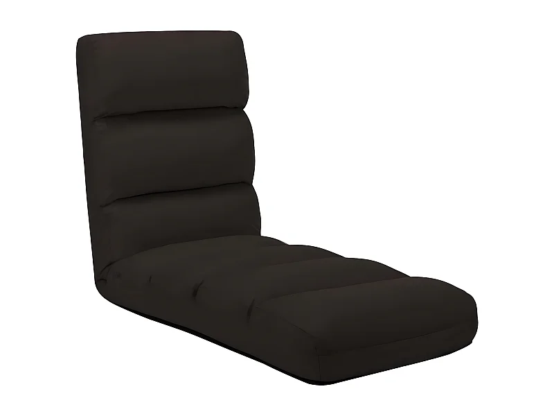 Fauteuil relax pliable de sol Marron Similicuir SEF96651