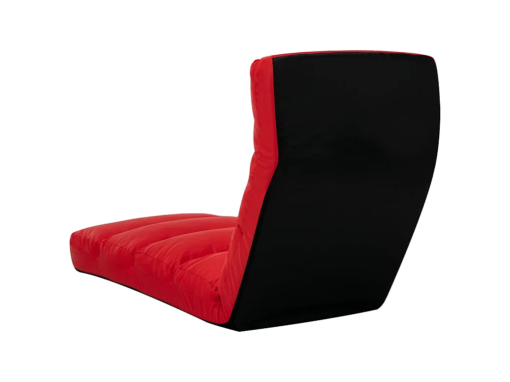 Fauteuil relax pliable de sol Rouge Similicuir SEF38167
