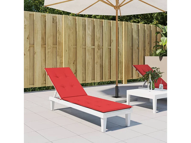 Coussin de chaise de terrasse rouge (75+105)x50x3 cm OFR37244