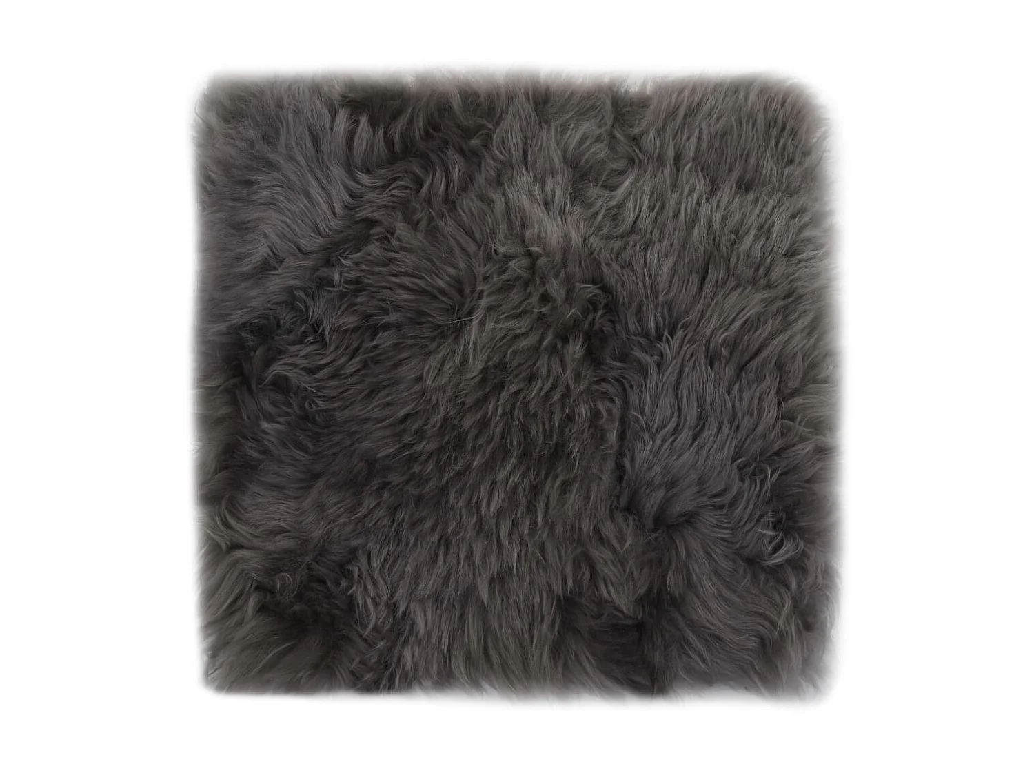 Coussins de chaise 2 pcs Gris clair 40x40 cm Mouton véritable OFR60612