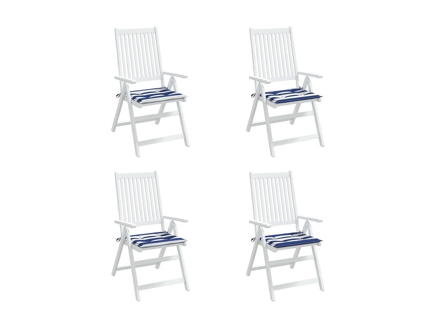 Coussins de chaise de jardin Lot de 4 50x50x3 cm OFR77314