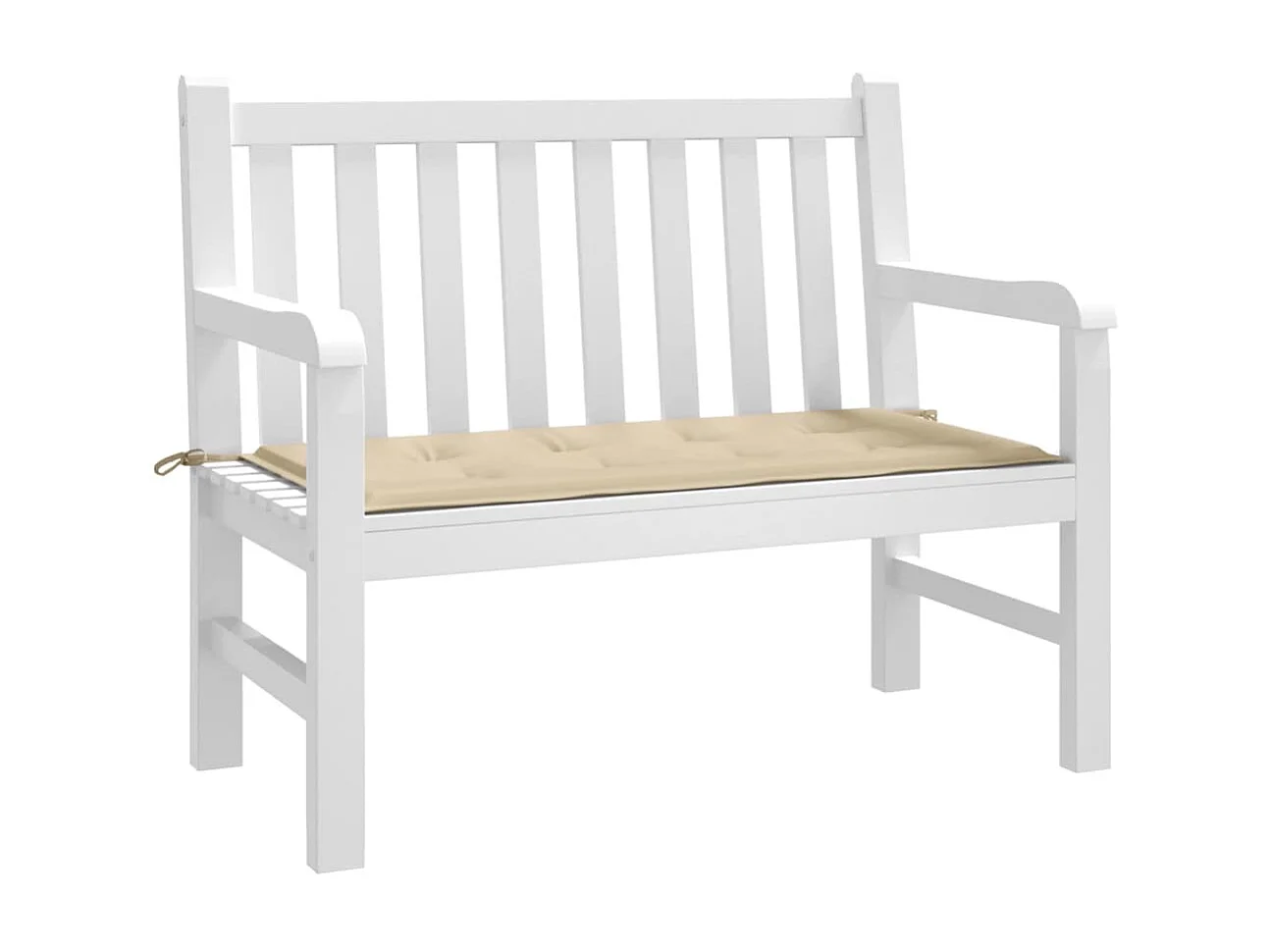 Coussin de banc de jardin beige 120x50x3 cm tissu oxford OFR70524