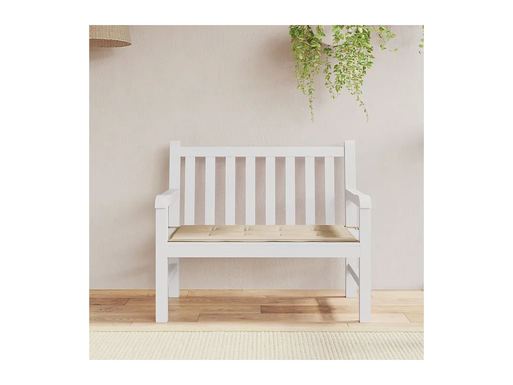 Coussin de banc de jardin beige 120x50x3 cm tissu oxford OFR70524