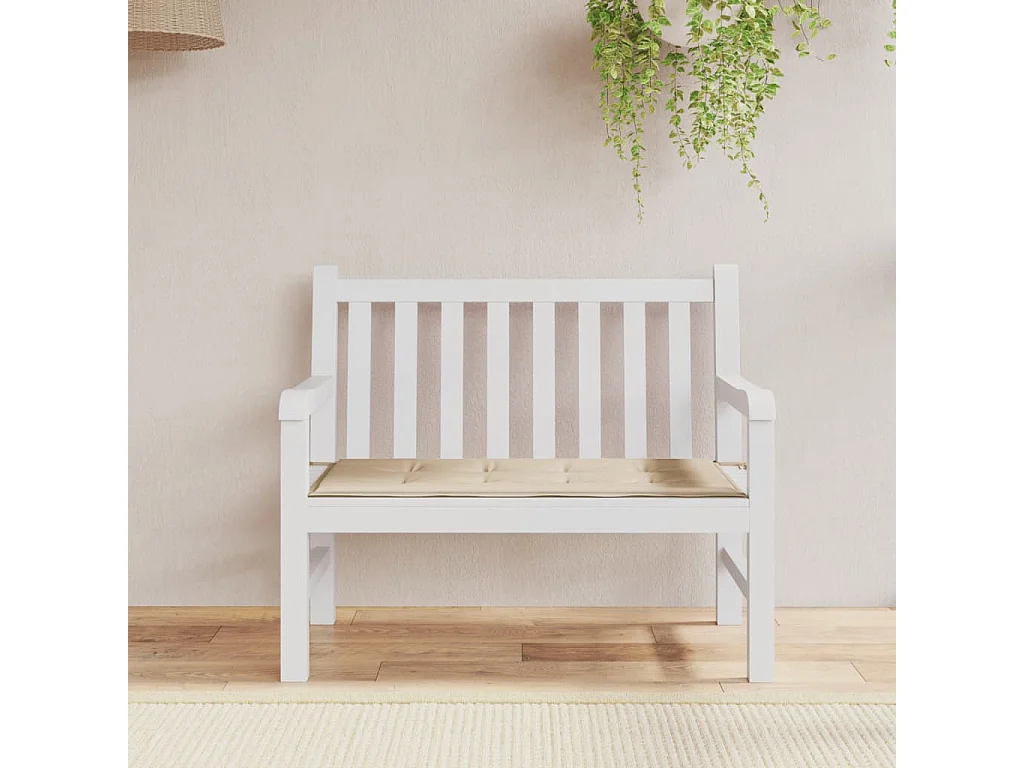 Cojín de banco de jardín tela Oxford beige 120x50x3 cm ES959821
