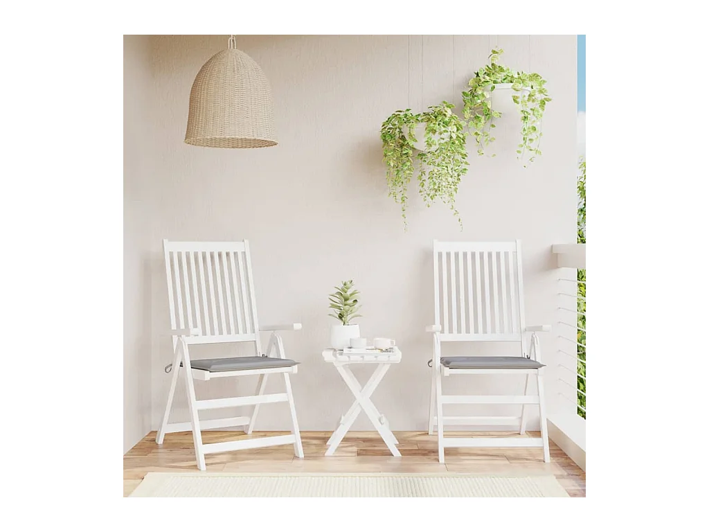 Coussins de chaise de jardin 2 pcs gris 50x50x3 cm tissu oxford OFR35699