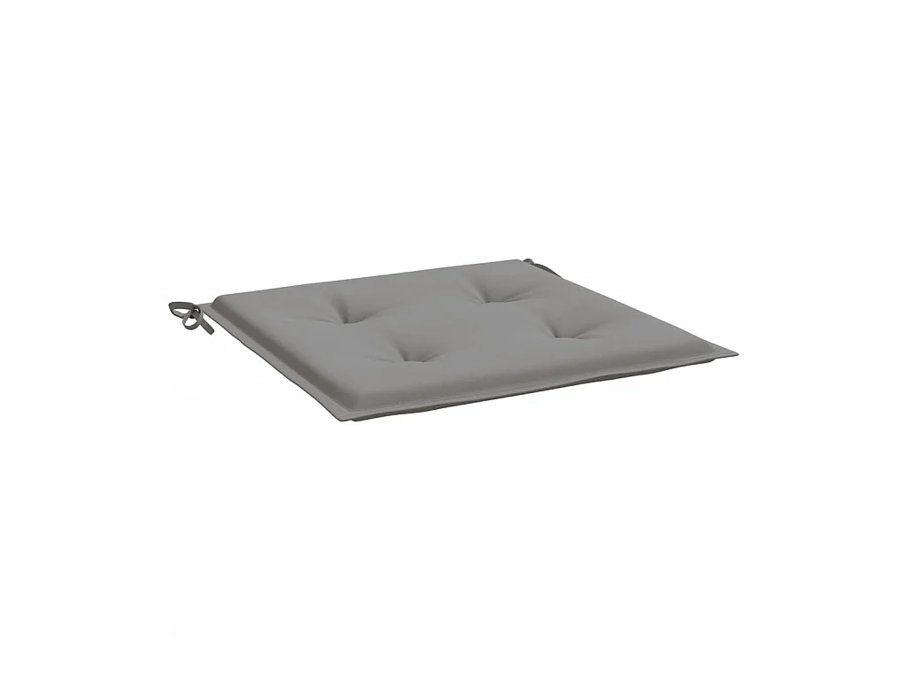 Tuinstoelkussens 2 st 50x50x3 cm stof grijs NL106853