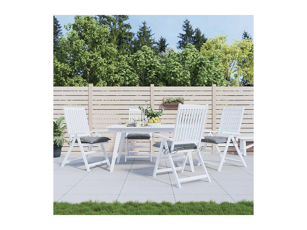 Stoelkussens 4 st 40x40x7 cm oxford stof grijs NL562810