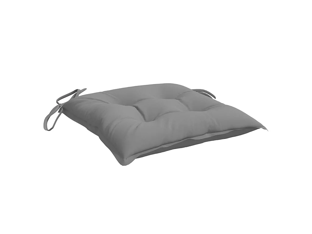 Coussins de chaise 4 pcs gris 40x40x7 cm tissu oxford OFR59289