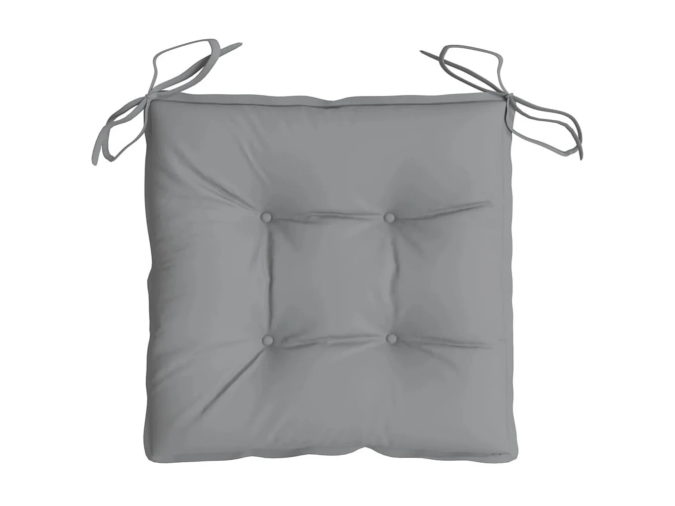 Coussins de chaise 4 pcs gris 40x40x7 cm tissu oxford OFR59289