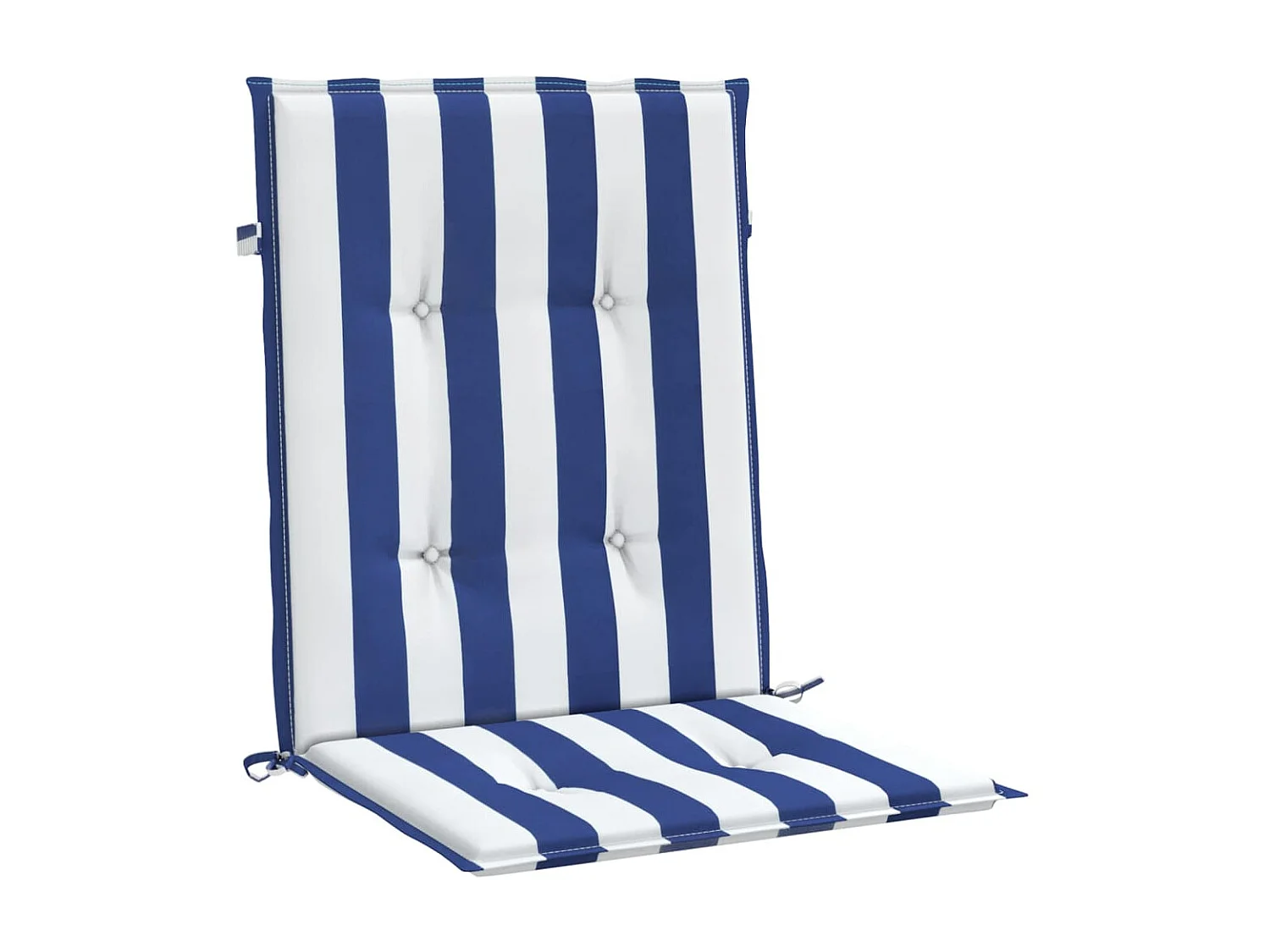 Coussins de chaise à dossier bas Lot de 6 rayures bleu et blanc OFR18277