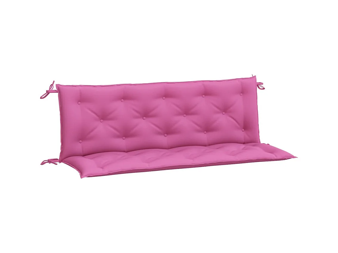 Coussins de banc de jardin Lot de 2 rose 150x50x7 cm tissu OFR70514