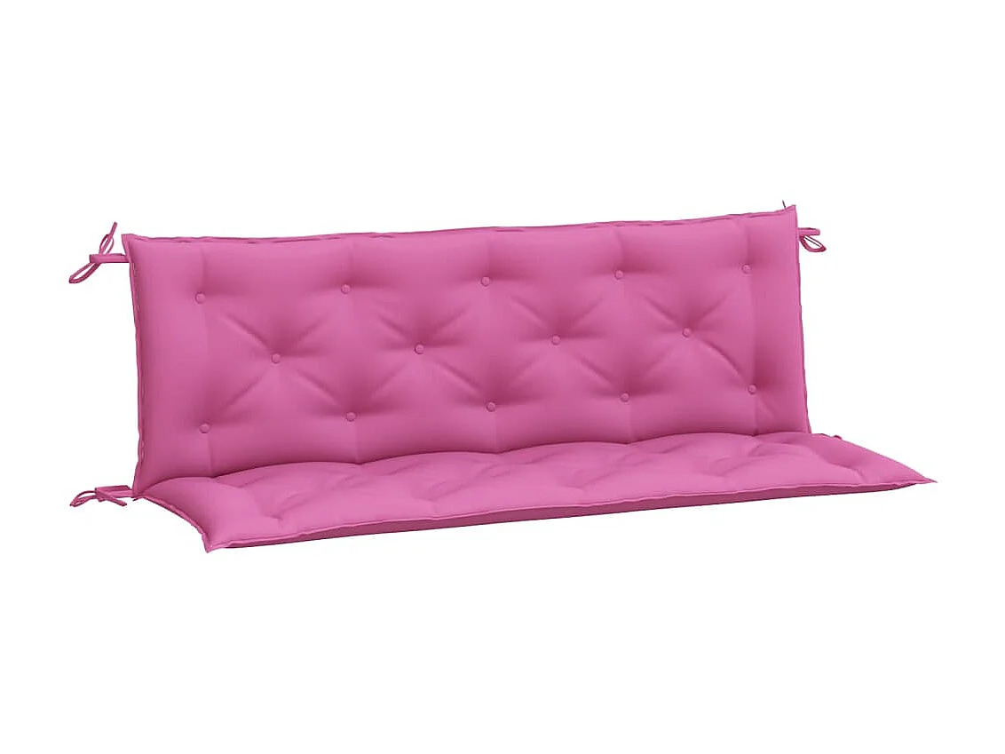 Cojines para banco de jardín 2 uds tela rosa 150x50x7 cm ES833144