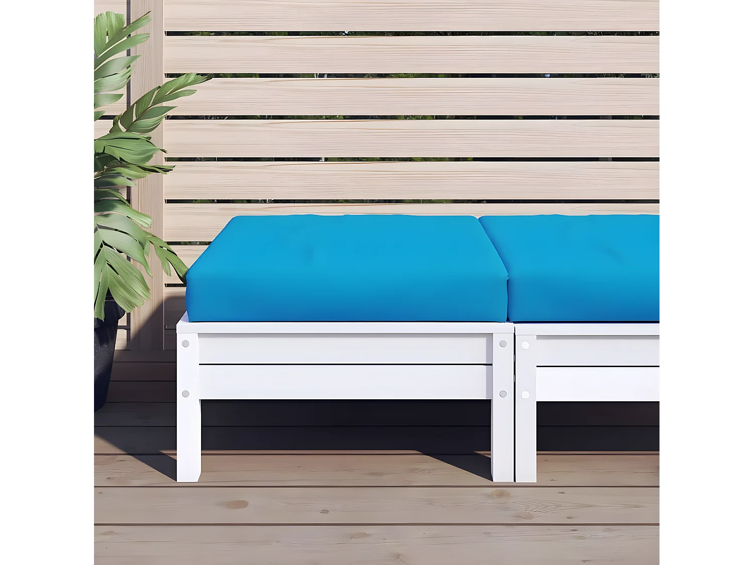 Coussin de palette bleu clair tissu oxford OFR45770