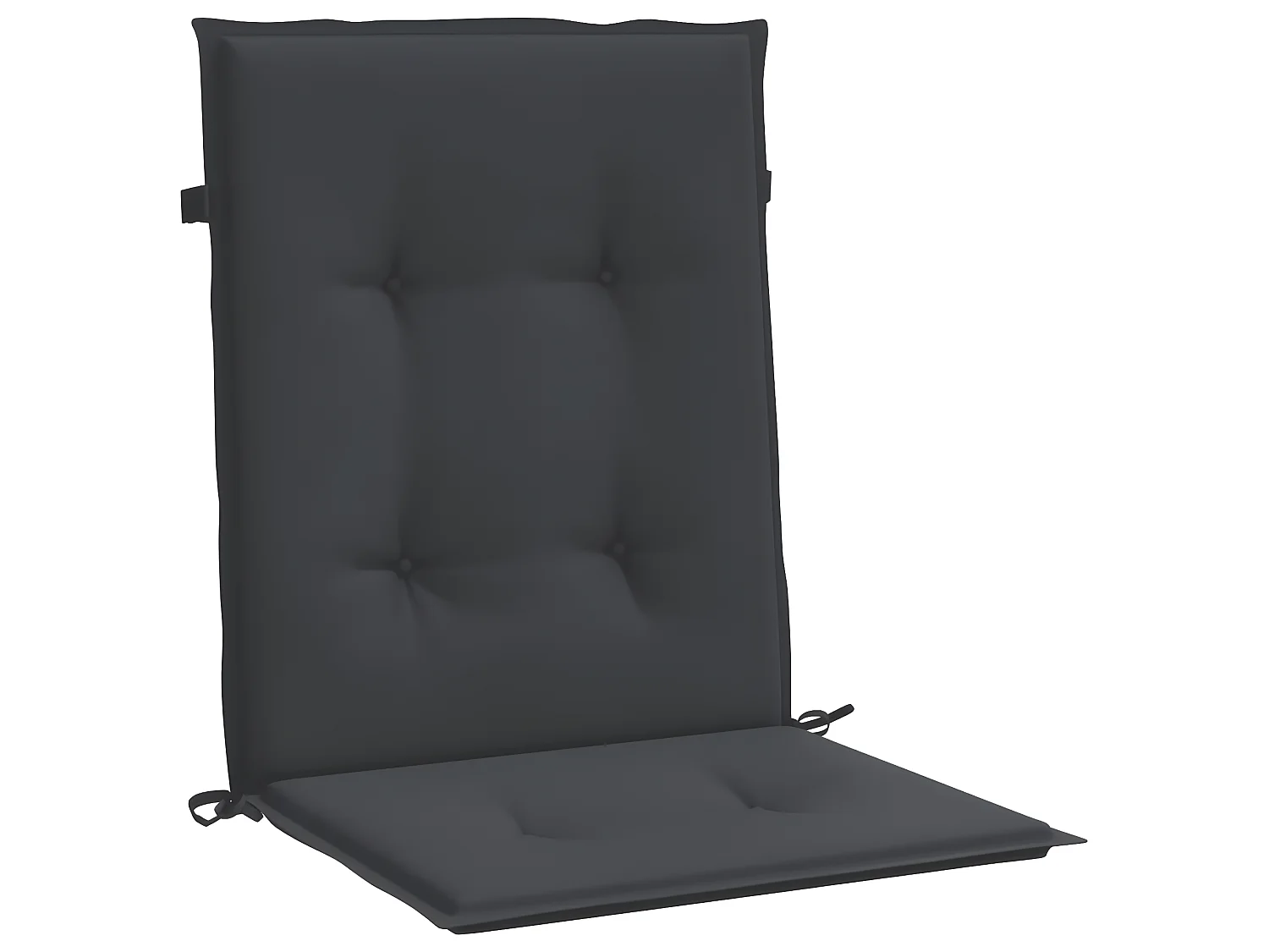 Coussins de chaise de jardin à dossier bas Lot de 4 noir OFR81087