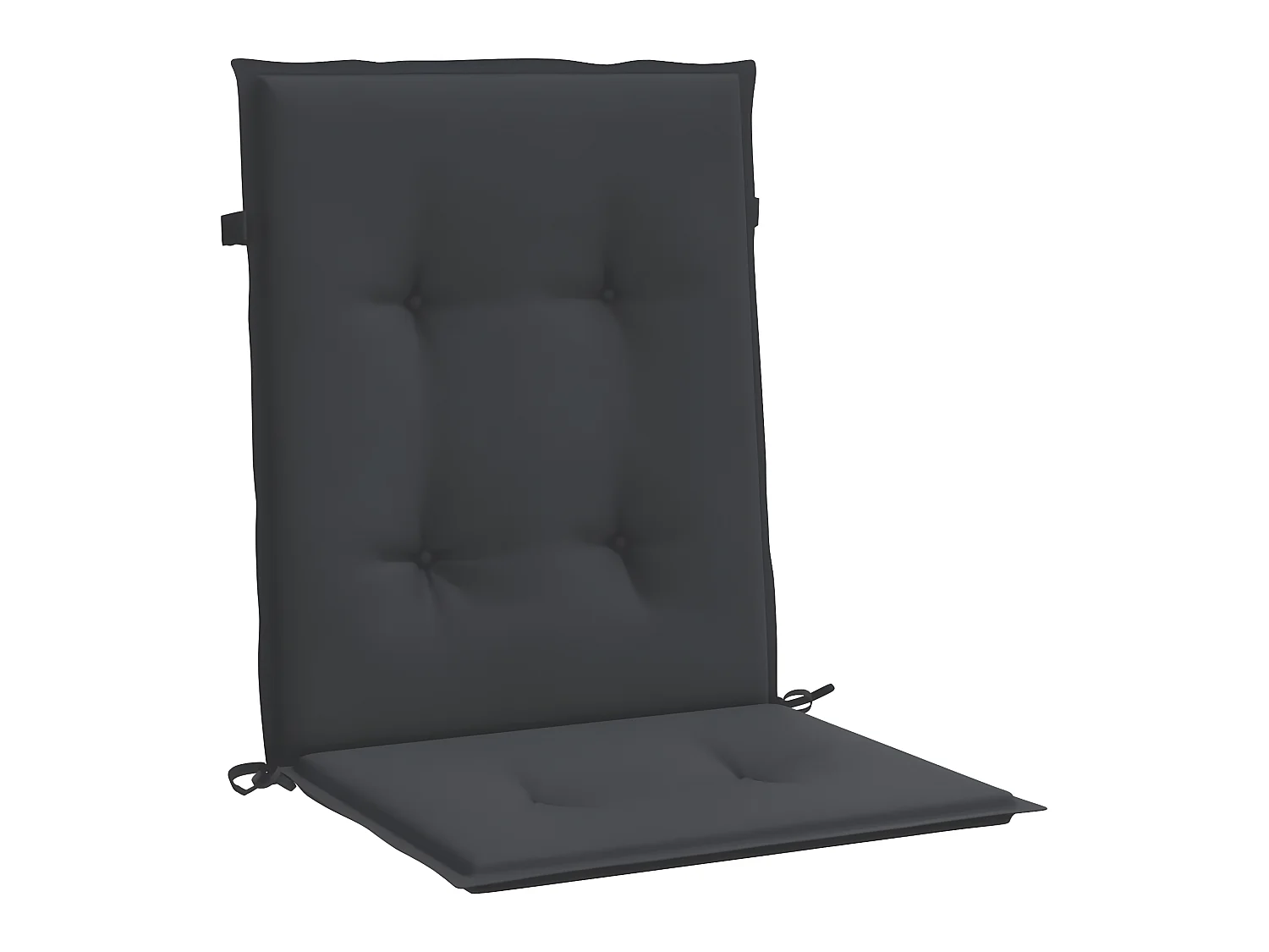 Tuinstoelkussens lage rug 4 st 100x50x3 cm oxford stof zwart NL490476