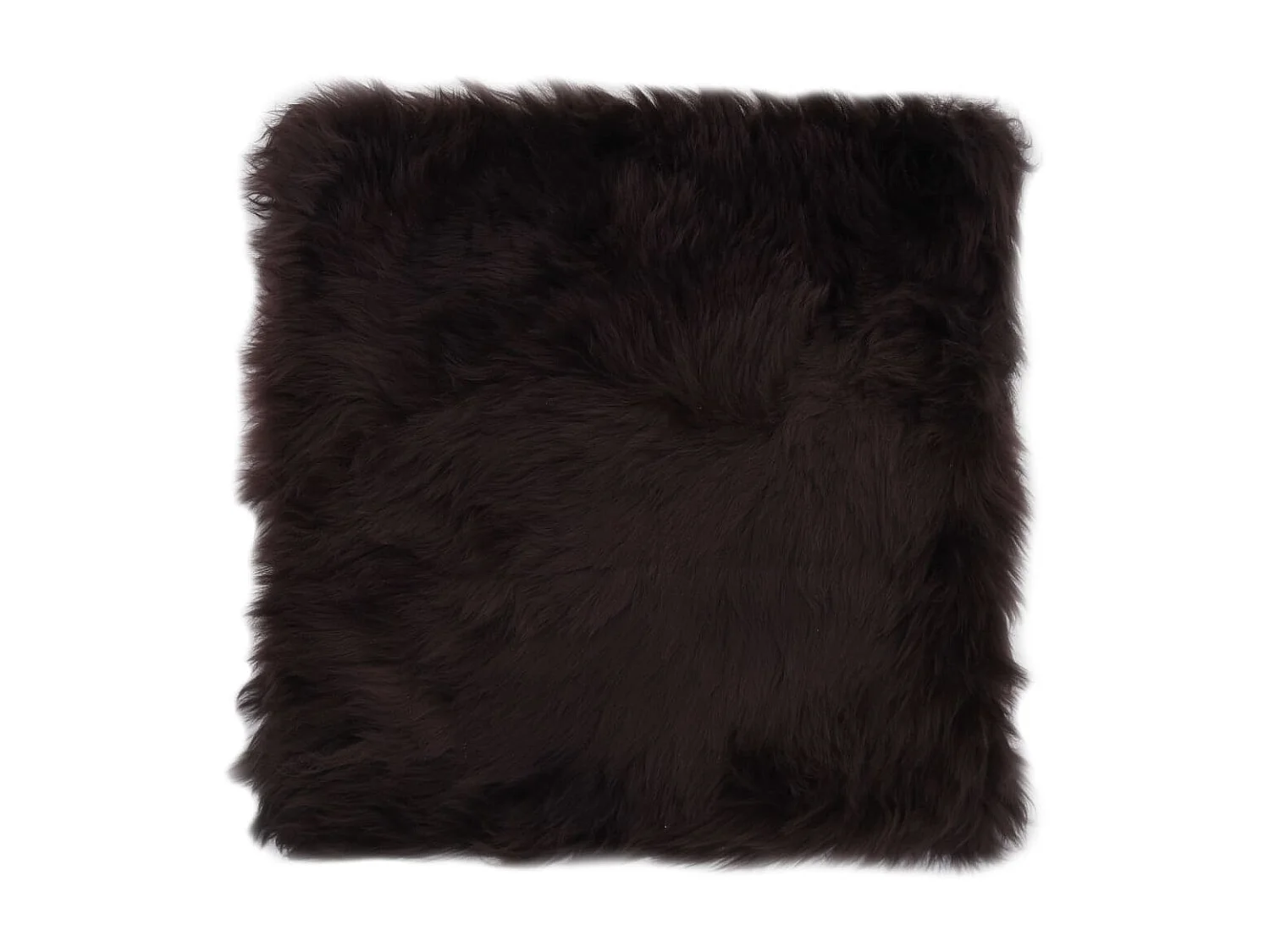 Coussins de chaise 2pcs Marron 40x40cm Peau de mouton véritable OFR72762