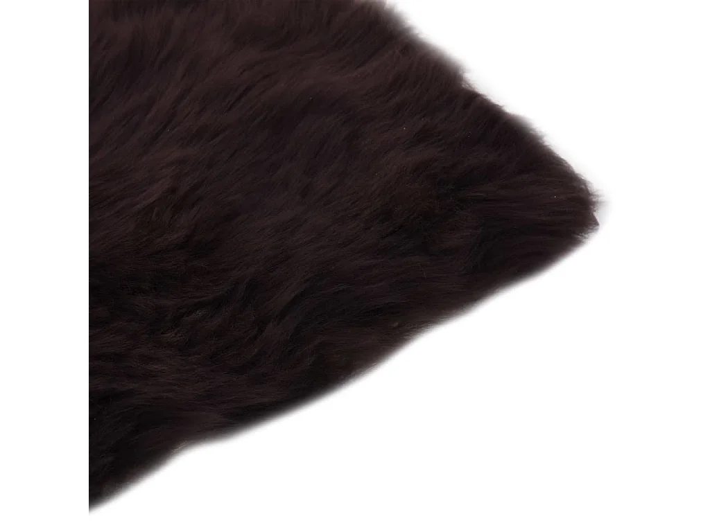 Coussins de chaise 2pcs Marron 40x40cm Peau de mouton véritable OFR72762