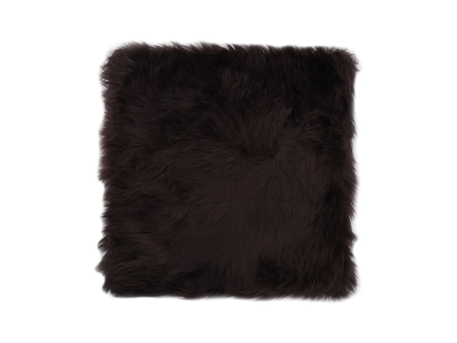 Stoelkussens 2 st 40x40 cm echt schapenvacht bruin NL436547