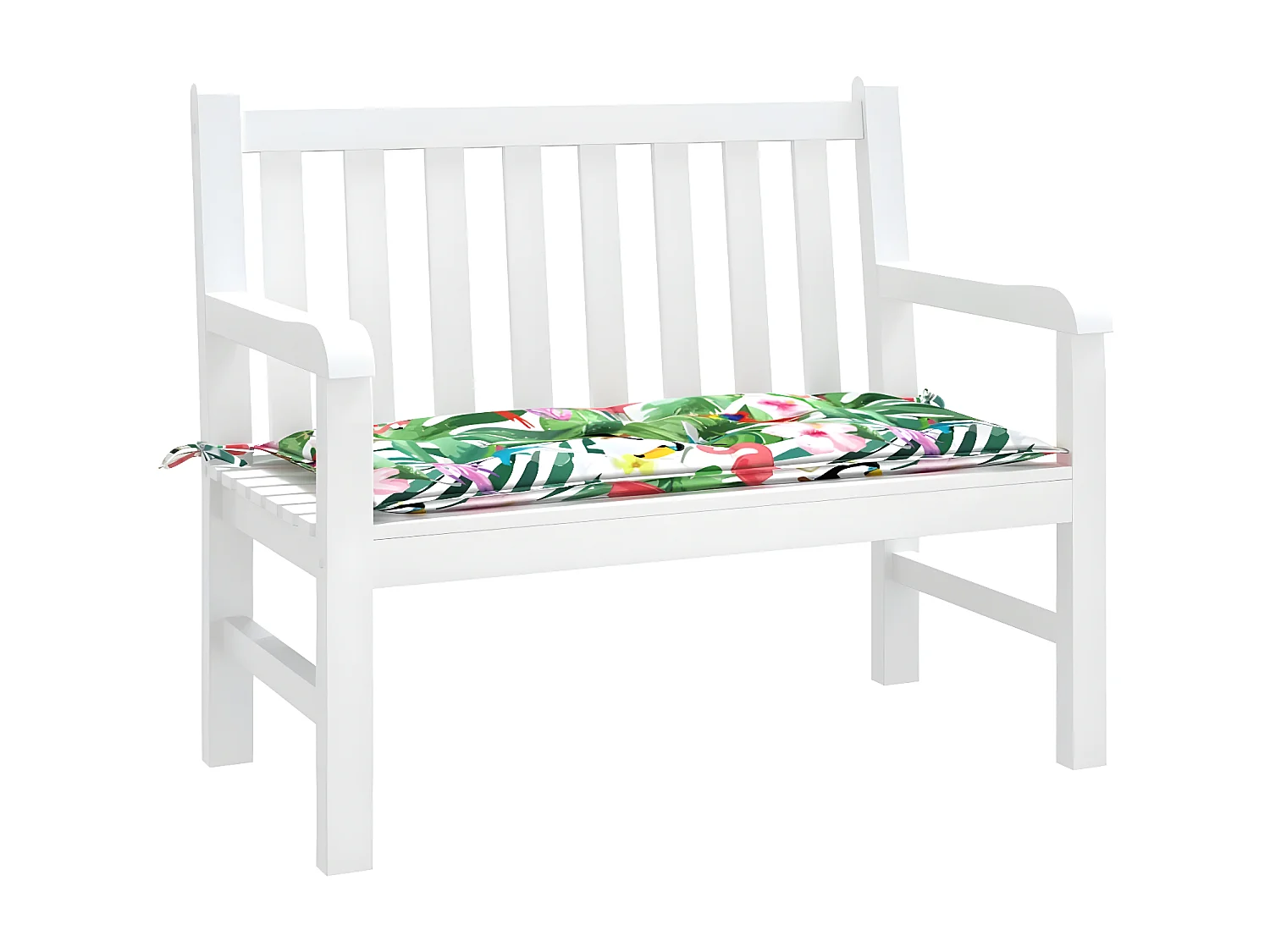 Cojín para banco de jardín tela multicolor 110x50x7 cm ES416752