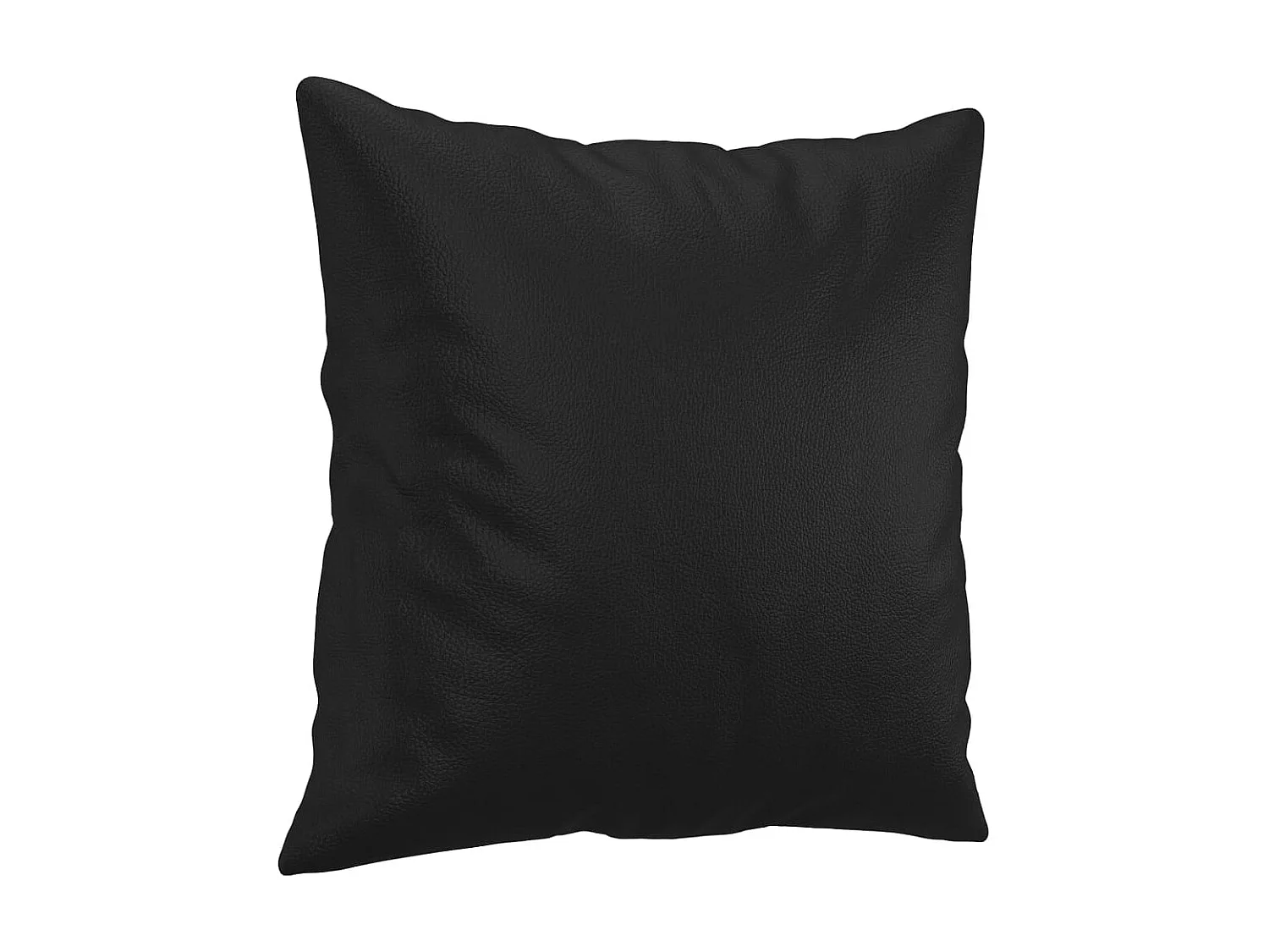 Cojines decorativos 2 uds cuero sintético negro 40x40 cm ES607917