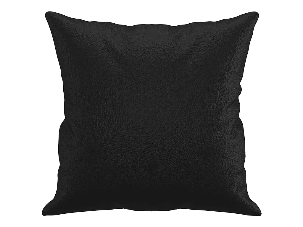 Cojines decorativos 2 uds cuero sintético negro 40x40 cm ES607917