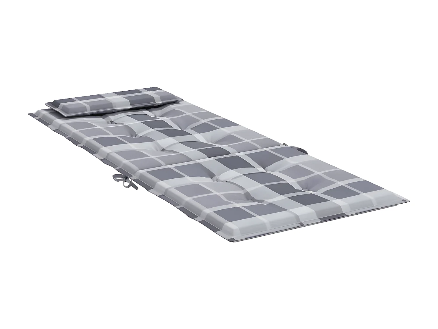 Coussins de chaise à dossier haut Lot de 6 carreaux gris OFR31787