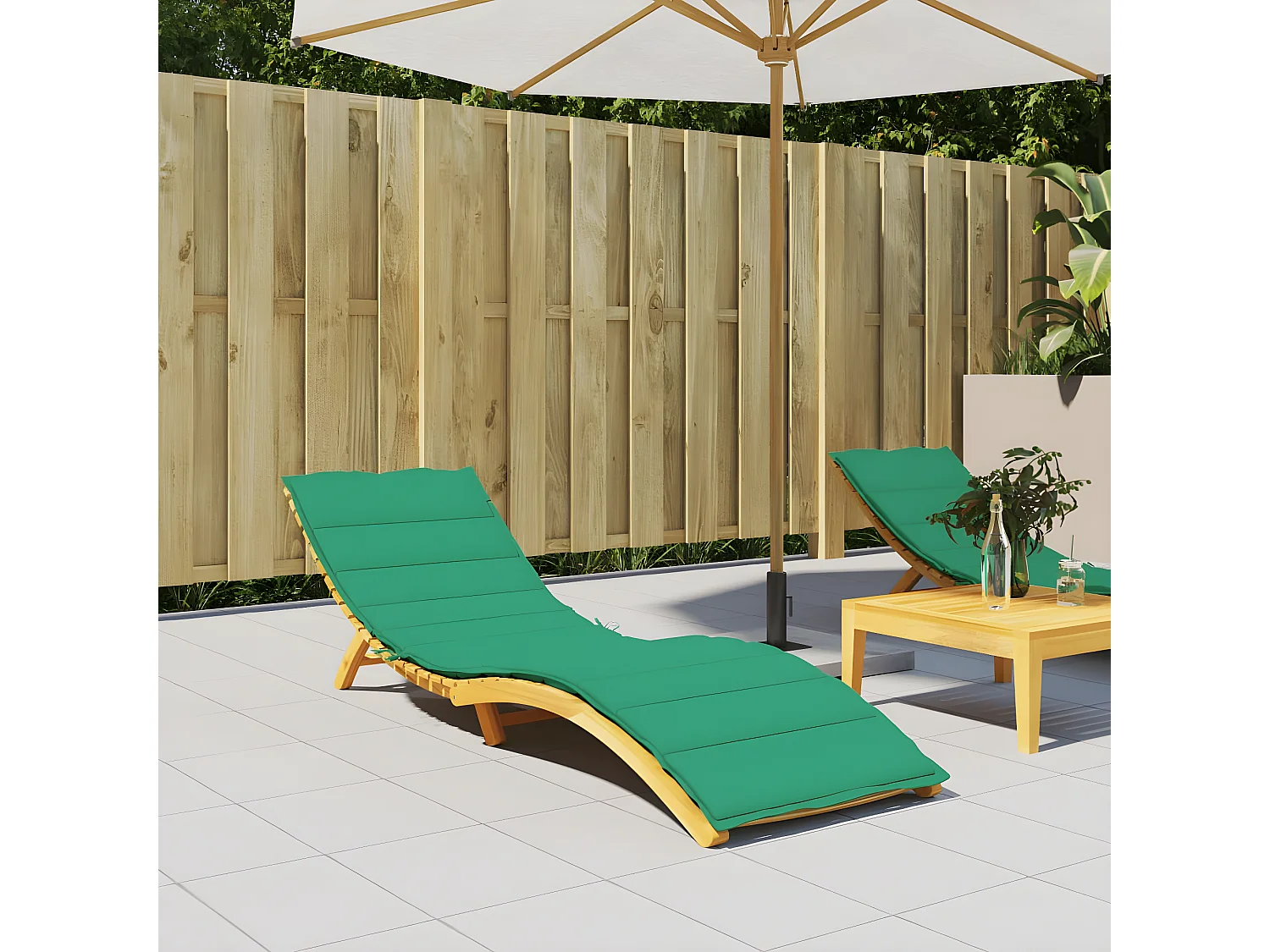 Almofadão p/ espreguiçadeira 200x50x3 cm tecido oxford verde PT146480