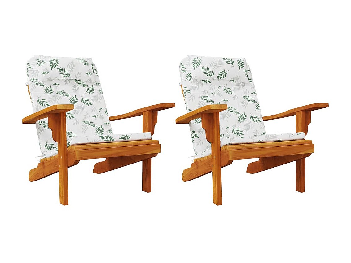 VidaXL Coussins De Chaise Adirondack Lot De 2 Beige Tissu Oxford
