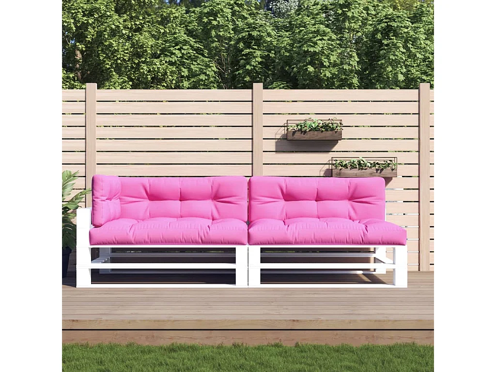 Coussins de palette Lot de 5 rose tissu OFR31538