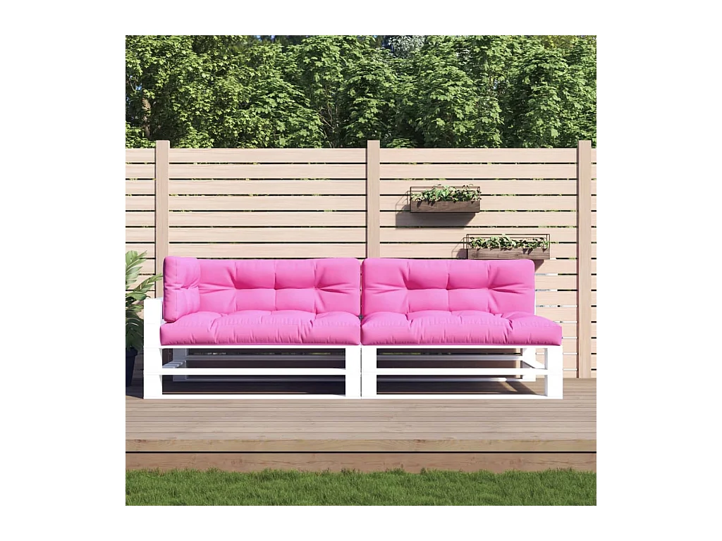 Coussins de palette Lot de 5 rose tissu OFR31538