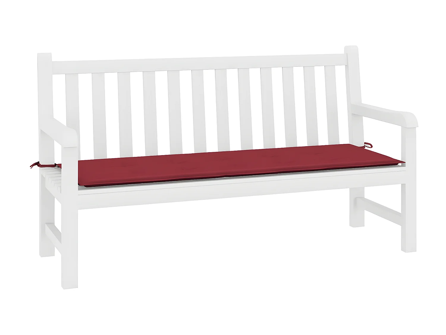 Coussin de banc de jardin rouge bordeaux 200x50x3 cm OFR80157