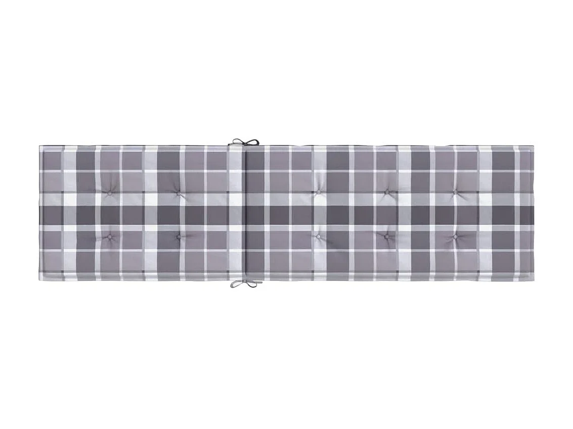 Coussin de chaise de terrasse carreaux gris (75+105)x50x3 cm OFR80128
