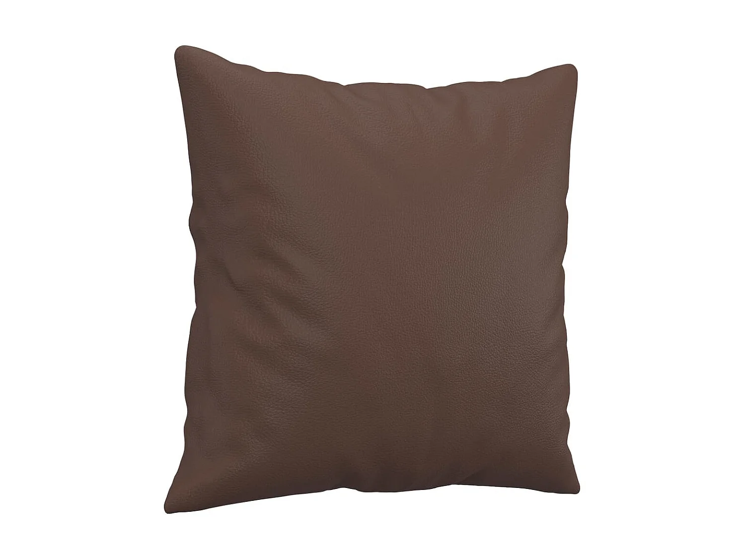 Coussins décoratifs 2 pcs Marron 40x40 cm Similicuir OFR17327