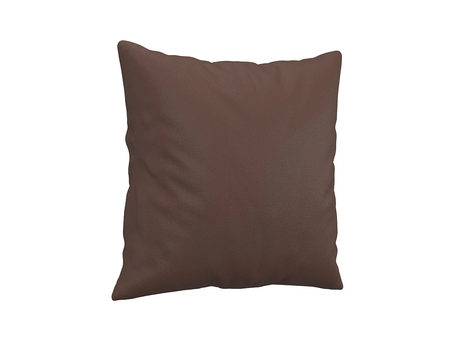 Coussins décoratifs 2 pcs Marron 40x40 cm Similicuir OFR17327