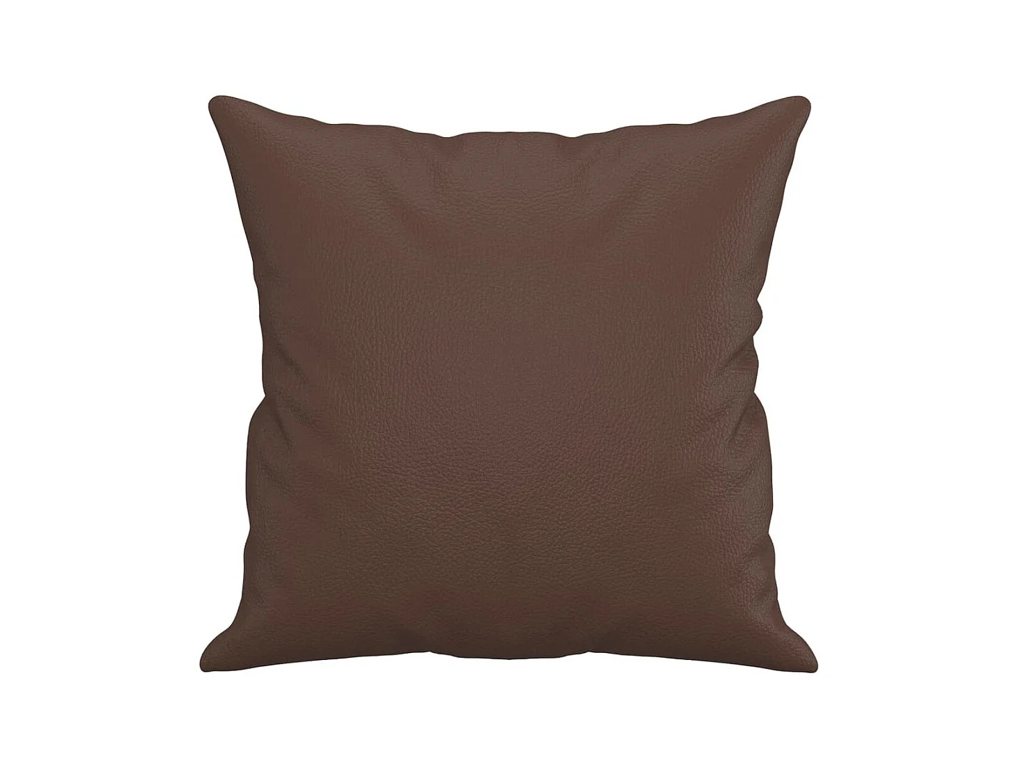 Coussins décoratifs 2 pcs Marron 40x40 cm Similicuir OFR17327