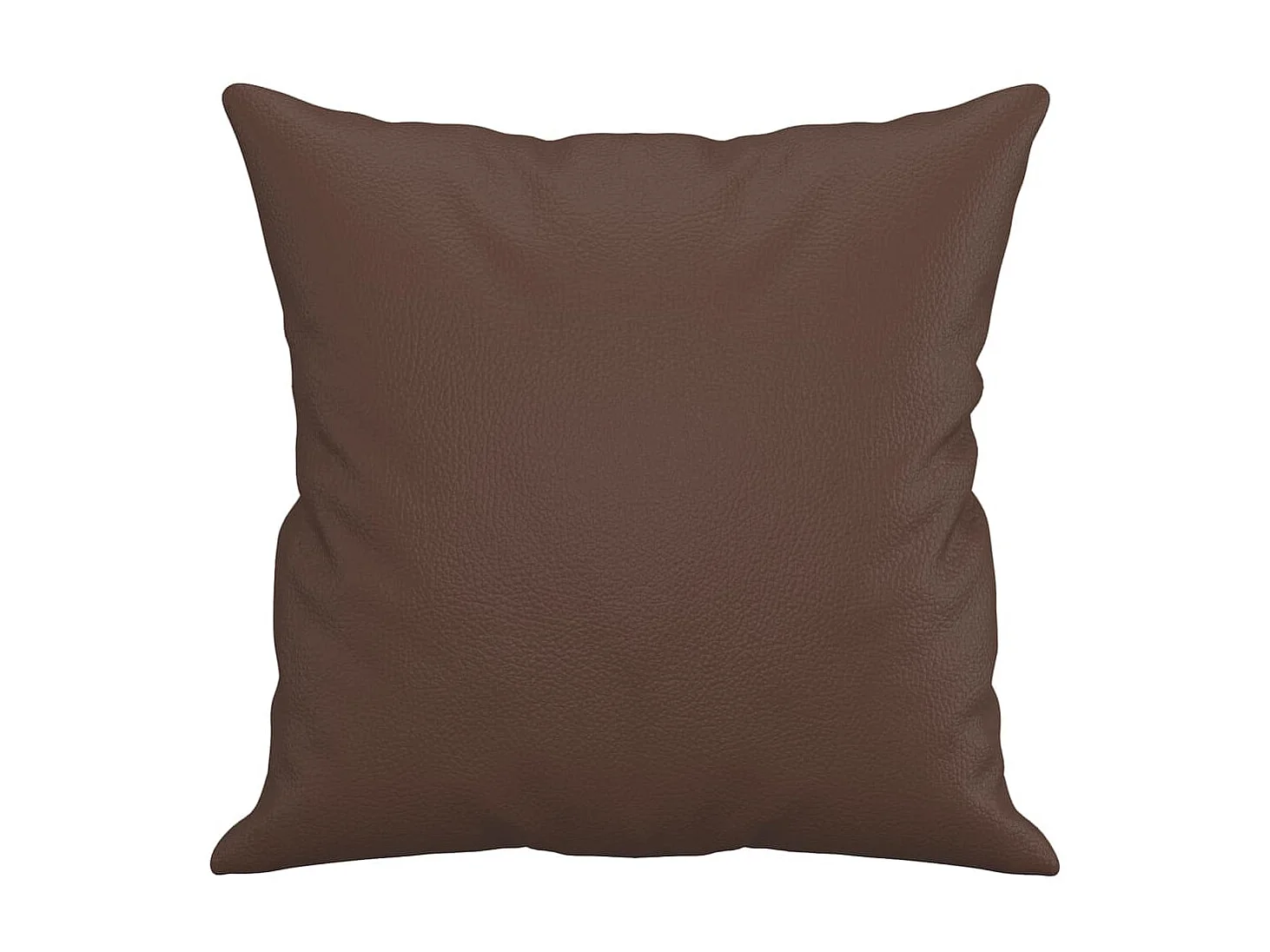 Coussins décoratifs 2 pcs Marron 40x40 cm Similicuir OFR17327