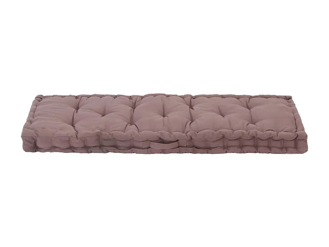 Coussin de plancher de palette Coton 120x40x7 cm Taupe OFR61597