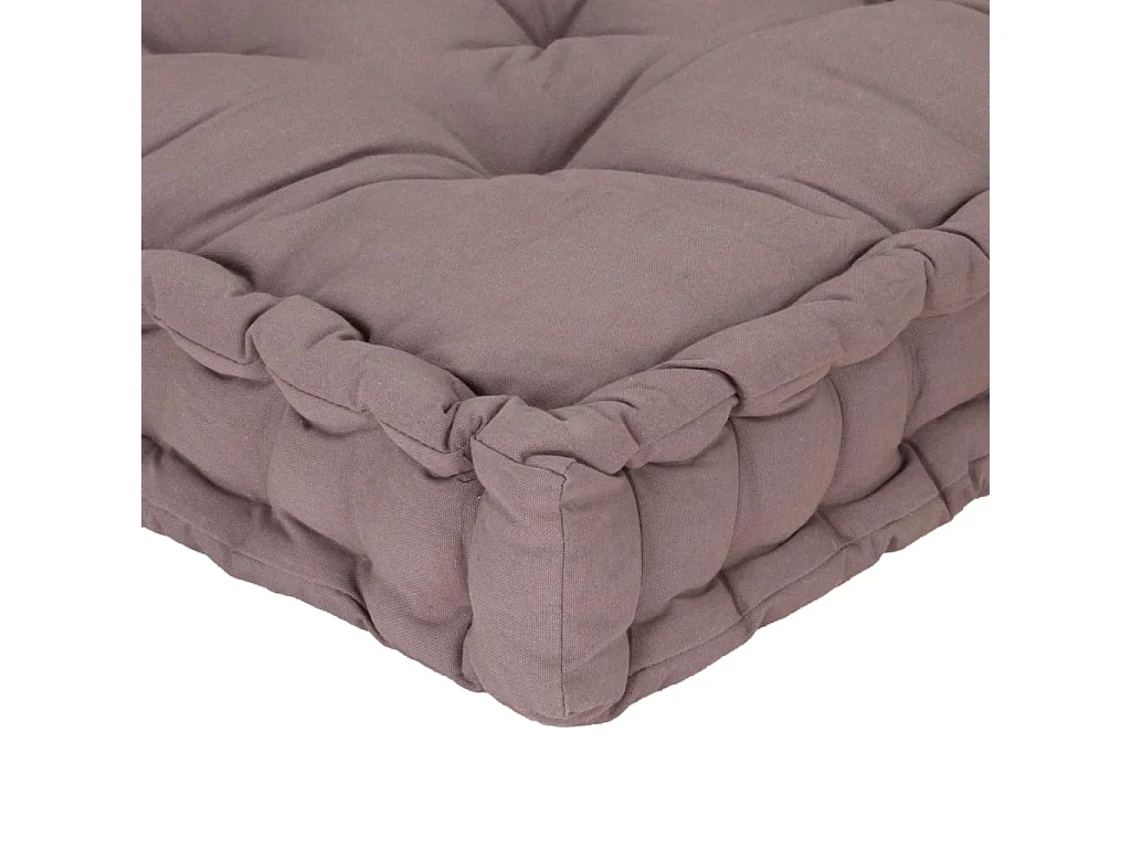 Coussin de plancher de palette Coton 120x40x7 cm Taupe OFR61597