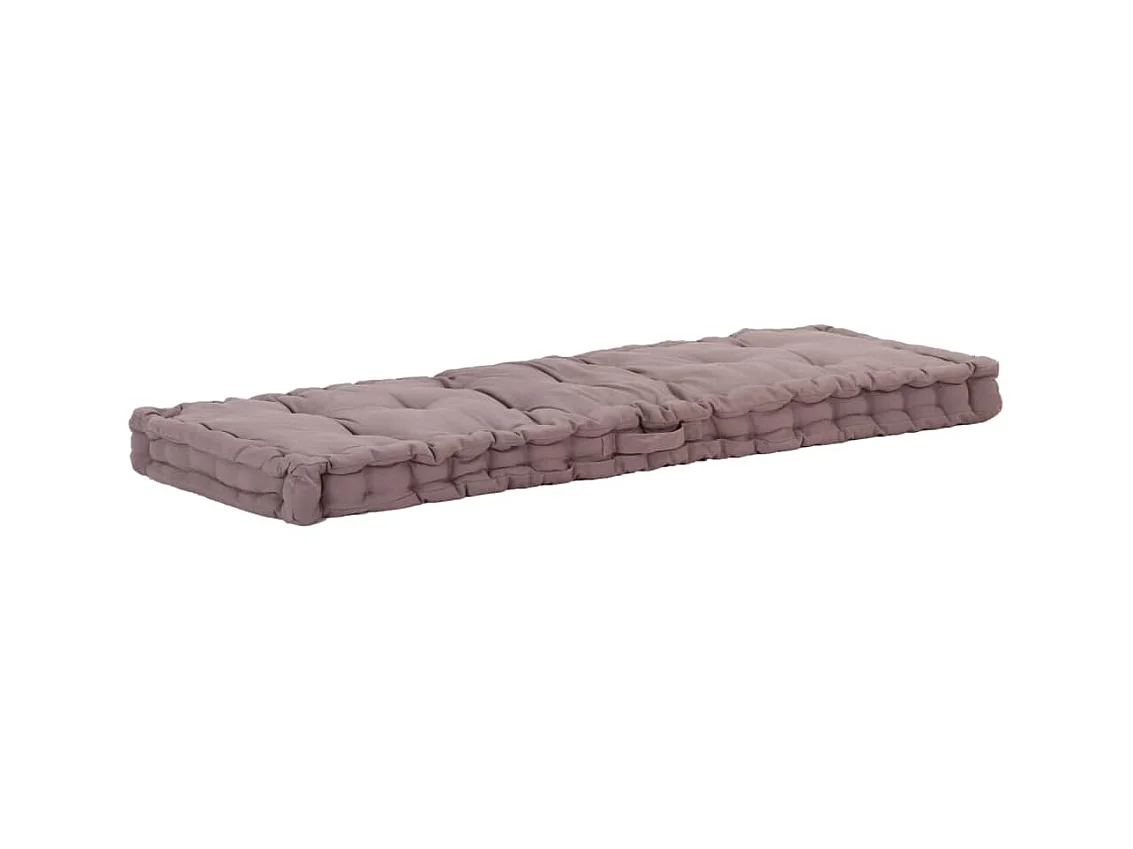 Coussin de plancher de palette Coton 120x40x7 cm Taupe OFR61597