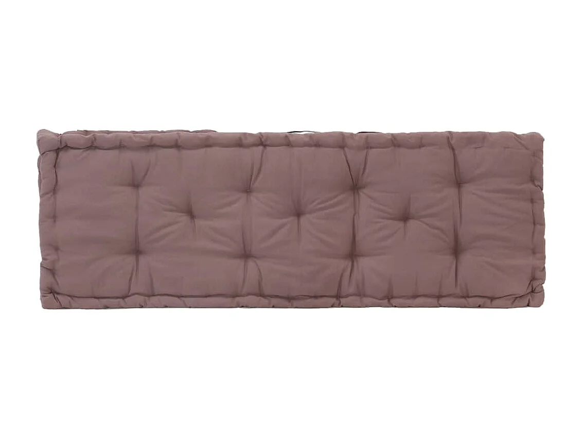 Cojín para palés algodón gris taupe 120x40x7 cm ES711426