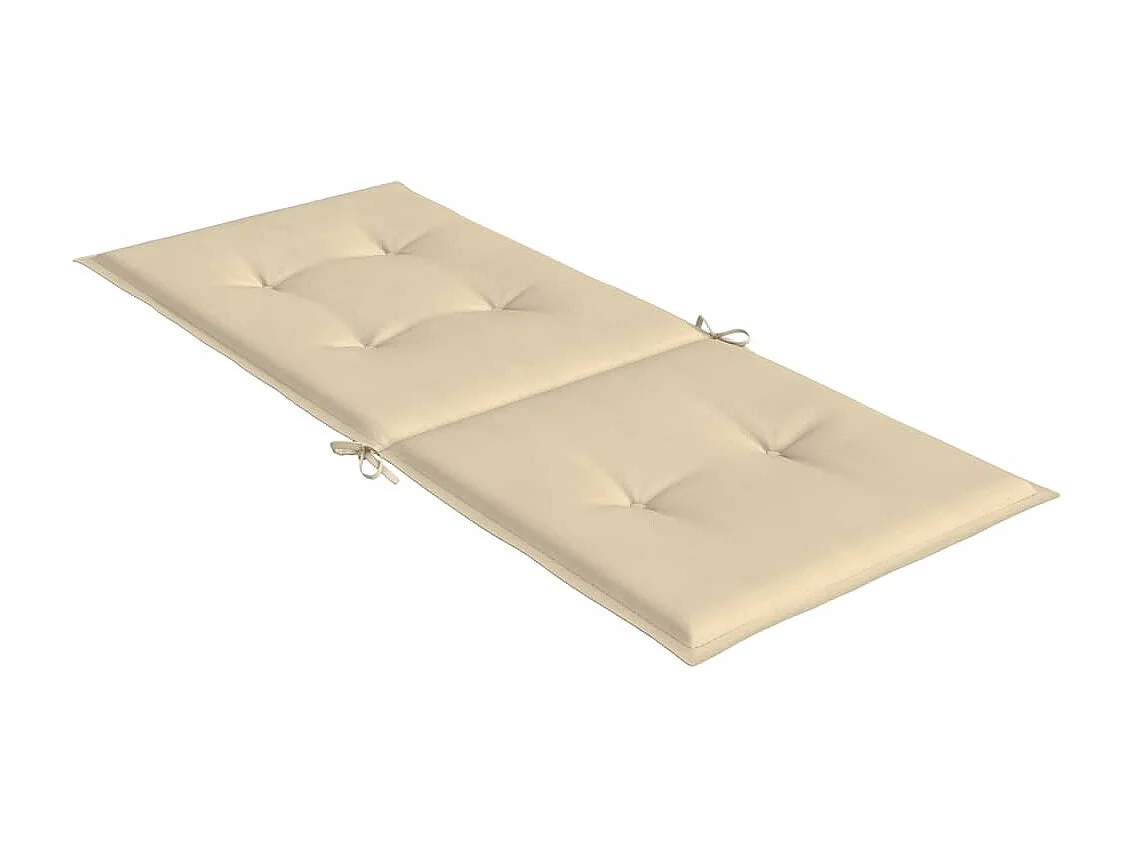 Coussins de chaise de jardin dossier haut Lot de 4 beige tissu OFR35001